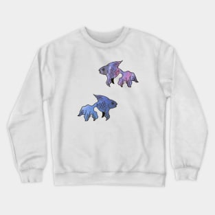 Galaxy and night sky goldfish Crewneck Sweatshirt